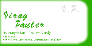 virag pauler business card